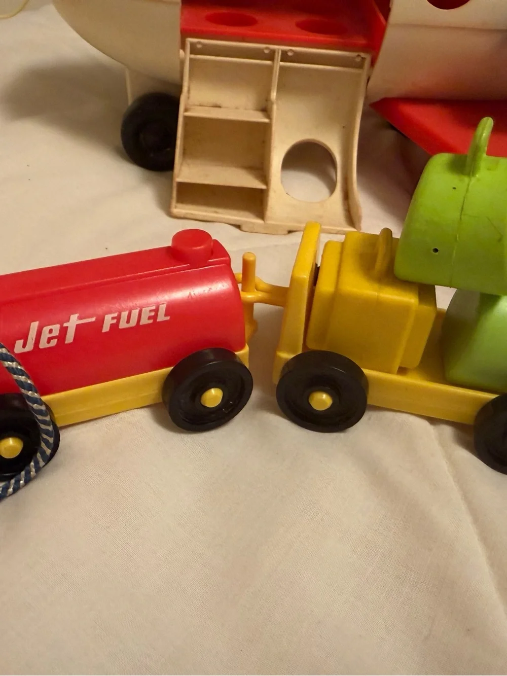 Vintage Fisher-Price Toy Airplane with Accessories